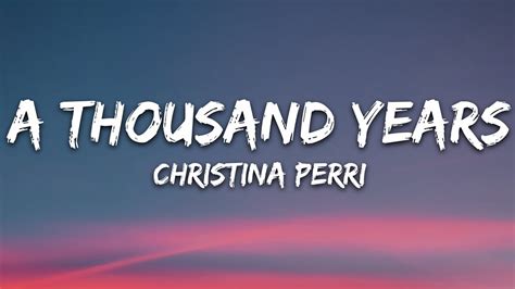 christina perri a thousand years lyrics|a thousand years lyrics printable.